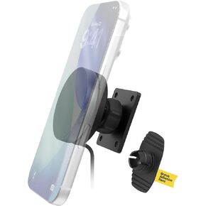 Scosche MagicMount Elite Qi2 Wireless MagSafe Car Mount Charger, 25W Magnetic Cell Phone Holder for Car with AMPS Mounting Plate and 3M Adhesive Dashboard Adapter Compatible with iPhone, Samsung in Kuwait
