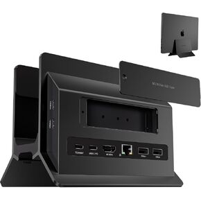MacBook Pro Air Docking Station, Vertical USB C Laptop Docking Station with M.2 SSD Slot, HDMI 4K@60Hz, 4 USB A/C Max 10Gbps, Ethernet, SD/TF, PD Dock for MacBook/USB-C Win Laptops - Black in Kuwait