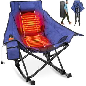 Suteck Heated Rocking Camping Chair, Fully Thick Padded Rocker Camp Chairs in Saudi Arabia