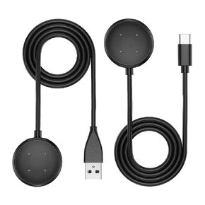 3.3Ft USB A+Type C Charger Cable Compatible with Google Pixel Watch 2/3 Charger Replacement Magnetic Charging Cable for Fitbit Sense 1/2, Versa 3/Versa4, Ace LTE Black in Kuwait