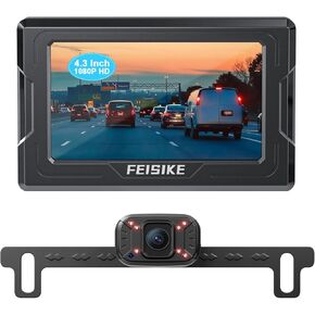 Magnetic Solar Wireless Backup Camerafor Truck, 5 Inch No-Drill Installation RV Backup Camera, 1080P Rear View Camera 150° Wide Angle, 24hrs Battery Life, 2.4GHz Signal, Night Vision, RVs, Trailers in Kuwait