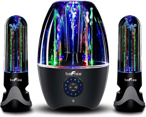 beFree Sound Multimedia Sound Reactive Color Changing LED and Dancing Water Bluetooth Computer Speakers,Black,BFS-Dancing Water in Kuwait