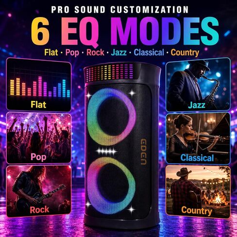Bluetooth Speaker, 300W Peak Loud Party Speaker with Dual 6.5" Subwoofers in Saudi Arabia