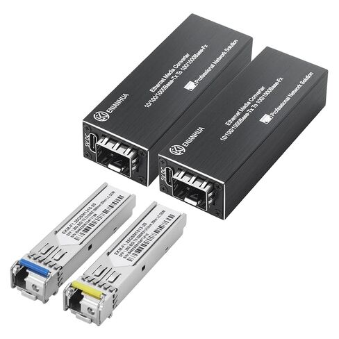 A Pair of 1.25G BiDi Fiber Ethernet Media Converter, PoE Powered in Kuwait