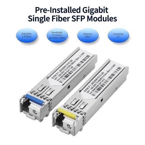 A Pair of 1.25G BiDi Fiber Ethernet Media Converter, PoE Powered in Kuwait
