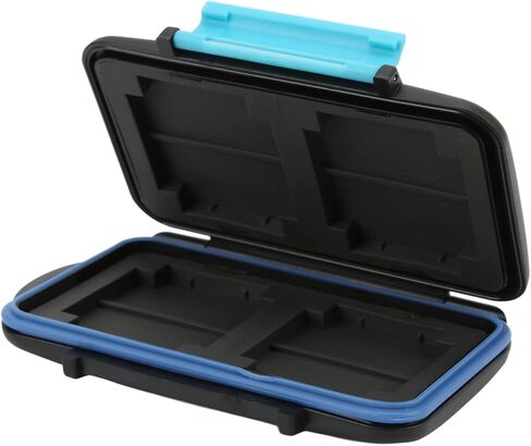 MC - 2 Memory Card Case, Water Storage Box for 4 CF Cards and 8 SD Cards, Hard ABS with TPR Interior, Holder with Keychain Hole for in Kuwait