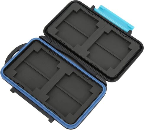 MC - 2 Memory Card Case, Water Storage Box for 4 CF Cards and 8 SD Cards, Hard ABS with TPR Interior, Holder with Keychain Hole for in Kuwait