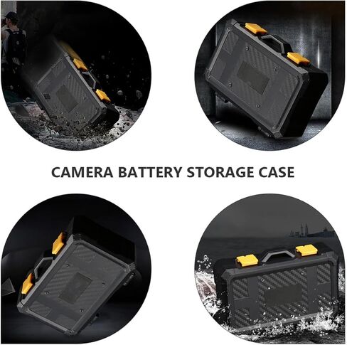 Toddmomy Camera Battery and Memory Card Storage Case for Photographers, Portable Waterproof Shockproof Holder Box, Compatible with Canon Battery and Standard Memory Cards in Kuwait