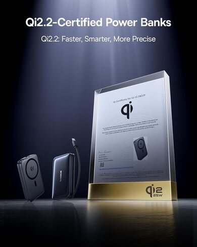Baseus Picogo Qi2.2 25W Magsafe Portable Charger, Power Bank 10000mAh 45W with Built-in Cable USB-C Fast Charging for iPhone 17/16/15/14/13/12 Pro Max/Pixel 10 Pro, Black in Kuwait