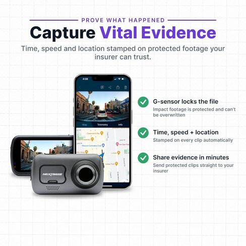 Nextbase 622GW Dash Cam Full 4K/30fps UHD Recording in Car DVR Camera- 140° Front- Wi-Fi, GPS, Bluetooth- Super Slow Motion @ 120fps- Image Stabilisation- what3words- Night Vision- Alexa Built-in in Kuwait