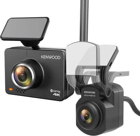 KENWOOD DRV-A310W GPS Dash Cam, Full HD Dashboard Camera, WDR/HDR Car Camera with Bluetooth & Wi-Fi Connectivity, G-Sensor, Collision Detection, Optional Rear Camera Support in Kuwait