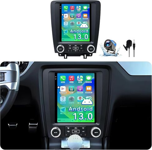 Car Stereo Radio Compatible with Ford Mustang 2010 2011 2012 2013 2014, Android 13 Touchscreen Support Wireless CarPlay Android Auto/GPS/WiFi/Bluetooth/Mirror Link/Backup Camera(10 lnch) in Kuwait