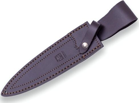 Joker Hunting Knife CN108 Colmillo, Deer Horn Handle, 8.66 inches MOVA Steel Blade, Brown Leather Sheath, Tool for Fishing, Hunting, Camping and Hiking in Saudi Arabia