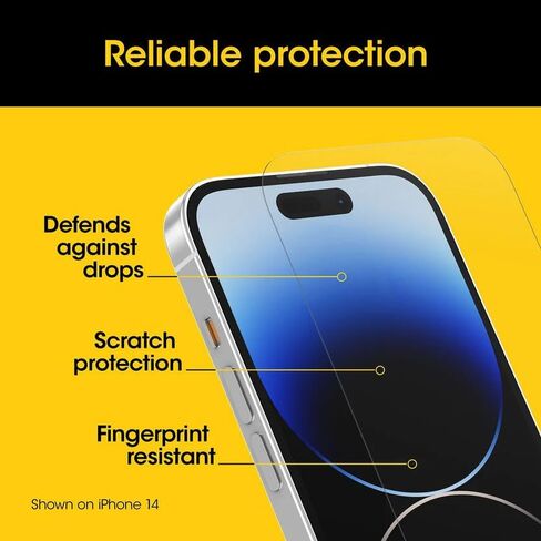 OtterBox - Amplify Glass Anti-Glare Screen Protector for iPhone 15, 16e & 17e, Scratch-Resistant Protective Glass with Advanced Impact Protection, Ultra-Thin Coverage in Kuwait