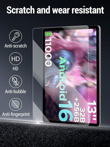 Screen Protector for DOOGEE U13 13 inch Android 16 Tablet, HD Tempered Glass 9H Anti-scratch Film, Touch Sensitive [2-Pack] in Kuwait