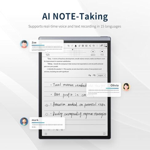 AINOTE Air 2, 8.2-inch AI Note-Taking Tablet Writing Paper Tablets, Digital Notebook with Pen, Voice-to-Text Transcription, Multi-Languages Meeting Minutes Schedule in Kuwait