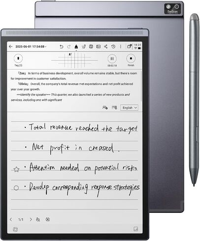 iflytek AINOTE Air 2, 8.2" AI E Ink Tablet, Smart Paper Note-Taking Tablet with Stylus & Adjustable Light, Multi-Language Transcription, Meeting Minutes Schedule Management in Kuwait