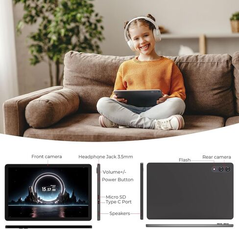 Android Tablet 11 inch, Android 16 with 32GB RAM + 128GB ROM and 8000 mAh in Kuwait