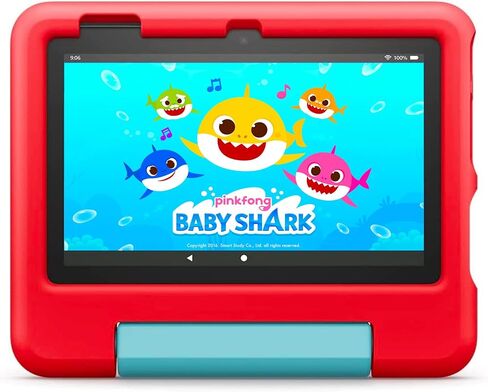 Amazon Fire 7 Kids tablet, ages 3-7. Top-selling 7" kids tablet on Amazon. Set time limits, age filters, educational goals, and more with parental controls, 32 GB, Red, (Latest Release) in Kuwait