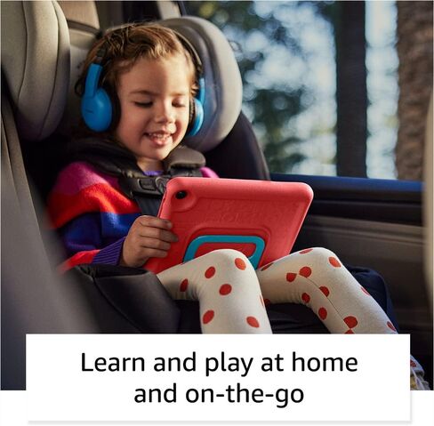 Amazon Fire 7 Kids tablet, ages 3-7. Top-selling 7" kids tablet on Amazon. Set time limits, age filters, educational goals, and more with parental controls, 32 GB, Red, (Latest Release) in Kuwait