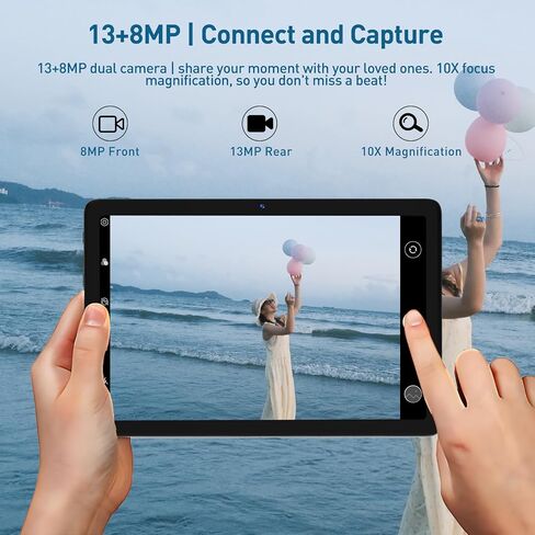 10.1 Inch Android Tablet, 8GB + 128GB, 2 in 1 Black with Keyboard Kit in Kuwait