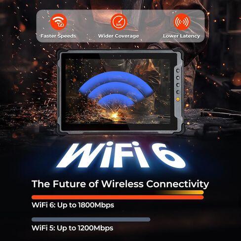 MUNBYN IRT14 Rugged Tablet Windows 11 Pro, 10.1" 1000-Nit Outdoor Display, WiFi 6, Intel N5100, 8GB+128GB, 4G LTE, GPS, IP65 Industrial Tablet for Field Work in Kuwait