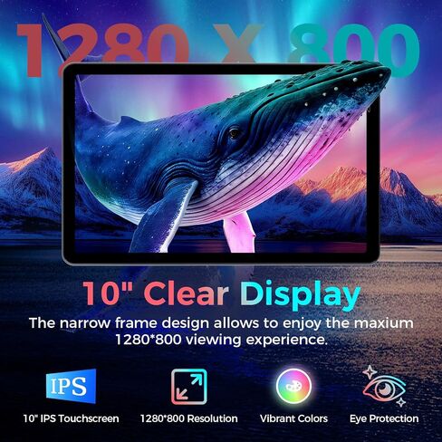 Android 16 tablet 10 inch, Tablet with 26GB+256GB+2TB Expand, Silver Case in Kuwait