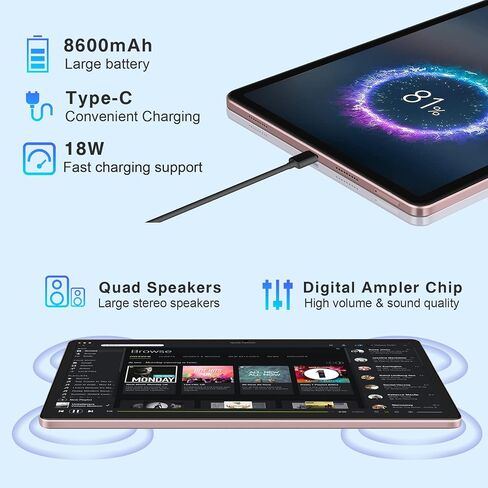 11 inch Tablet 16GB+256GB+1TB Expand, Android Tablets PC with Octa-Core CPU in Kuwait