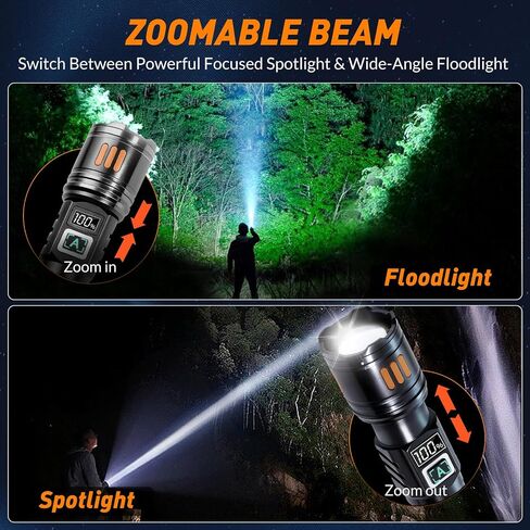 AYL Rechargeable Flashlights 1 Pack, Tactical LED Flashlight High Lumens in Kuwait