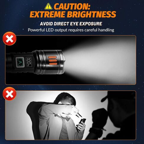 AYL Rechargeable Flashlights 1 Pack, Tactical LED Flashlight High Lumens in Kuwait