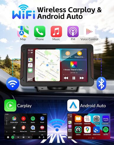 7" Carplay Screen for Car with Wireless Apple Carplay & Android Auto in Kuwait