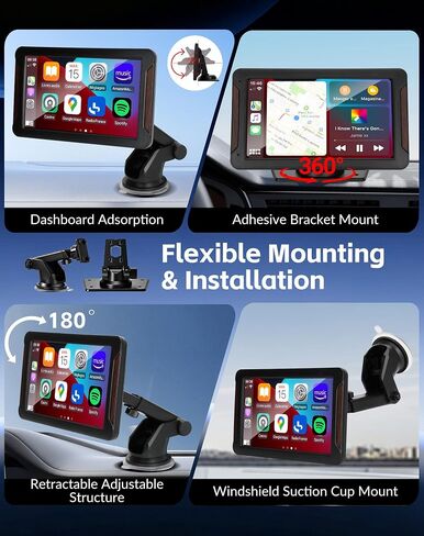 7" Carplay Screen for Car with Wireless Apple Carplay & Android Auto in Kuwait