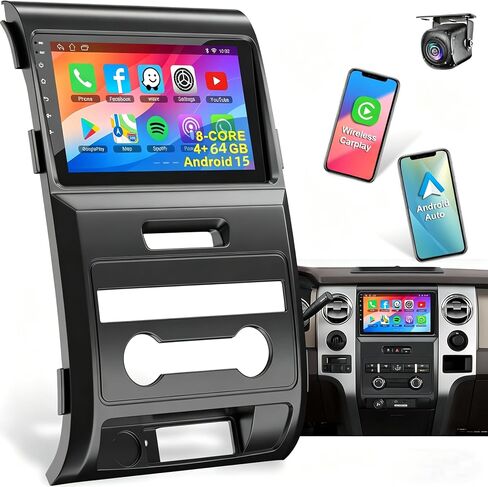 8-core 4+64G Android 15 Car Radio for Ford F150 2009-2014 in Kuwait