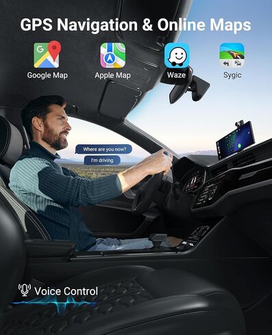 Wireless CarPlay and Android Auto 11.26-inch Touchscreen, 4K Dash Camera and 1080p Backup Camera, Universal Portable car Display, Equipped with 64G Memory Card in Kuwait