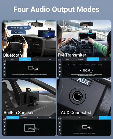 Wireless CarPlay and Android Auto 11.26-inch Touchscreen, 4K Dash Camera and 1080p Backup Camera, Universal Portable car Display, Equipped with 64G Memory Card in Kuwait