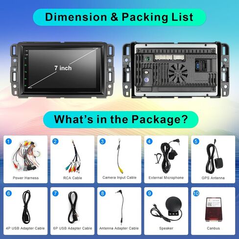 8 Core Car Stereo Radio for Chevy Silverado GMC Sierra Yukon 2007-2013 in Kuwait