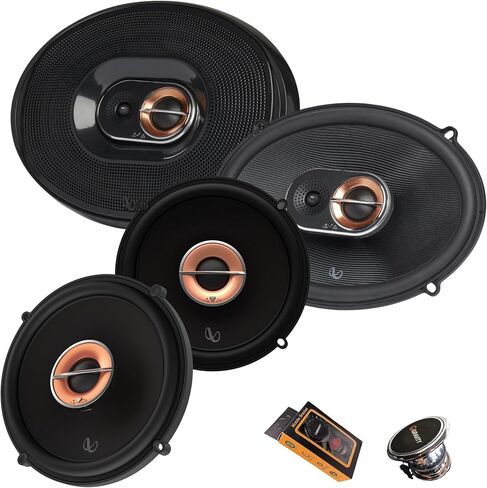 Infinity Kappa 63XF & 693M Car Speaker Bundle - 6.5-Inch 2-Way and 6x9 3-Way Glass Fiber Cone Speakers, Silk Dome Tweeters, 4-Pack in Kuwait
