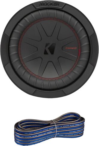 KICKER 8" 600 Watt Peak Power 4-Ohm DVC Car Audio Subwoofer with 16 Gauge 50 feet Wire in Kuwait