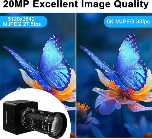 SVPRO 20MP USB 3.0 Camera, 5K Manual Focus UVC Webcam with 5-50mm Zoom Lens in Kuwait