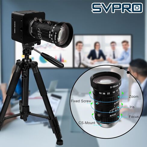 SVPRO 20MP USB 3.0 Camera, 5K Manual Focus UVC Webcam with 5-50mm Zoom Lens in Kuwait