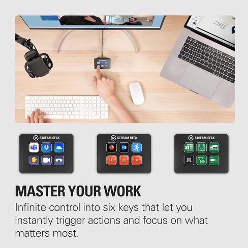 Elgato Facecam MK.2 & Elgato Stream Deck Mini – Premium Full HD Webcam for Streaming, Gaming, Video Calls, Recording, Boost Productivity with Seamless Integration, Compatible with Mac and PC in Kuwait