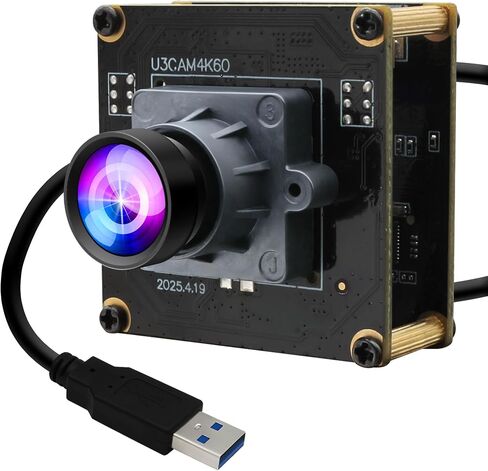 ELP High Speed 4K 60FPS USB Camera Module for Computer, Mini UVC 2160P USB3.0/2.0 Lightburn Cameras for Windows, Linux, Mac, Pi, Wide Angle 90°(H) IMX678 Webcam Board for PC Laptop Jetson Nano in Saudi Arabia