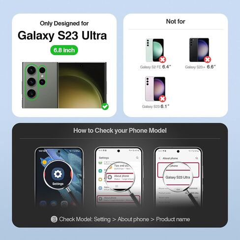 Compatible with Samsung Galaxy S23 Ultra Case Wallet with Card Holder Women Men,RFID Blocking PU Leather Phone Case Flip Shockproof Protector Cover Credit Card Slot Kickstand,Brown in Kuwait
