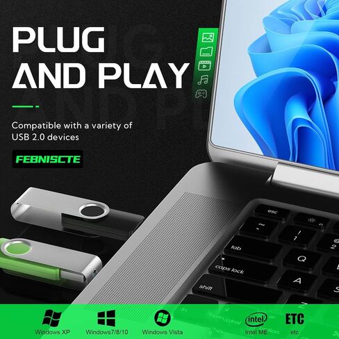FEBNISCTE 8GB USB 3.0 Flash Drive Bulk 10 Pack Thumb Drives-8 GB USB3.0 in Kuwait