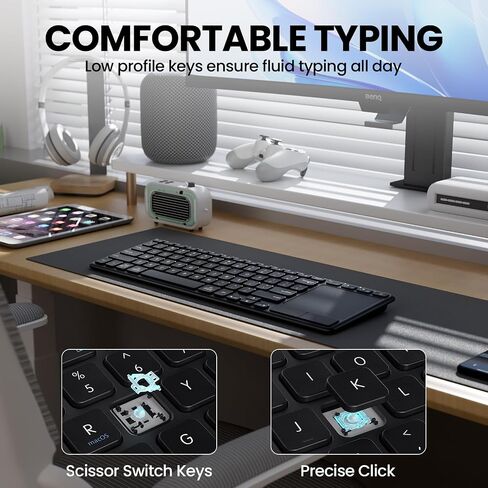 Rechargeable Wireless Keyboard with Touchpad-QWERTY in Saudi Arabia