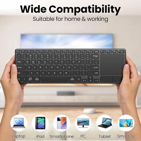 Rechargeable Wireless Keyboard with Touchpad-QWERTY in Saudi Arabia