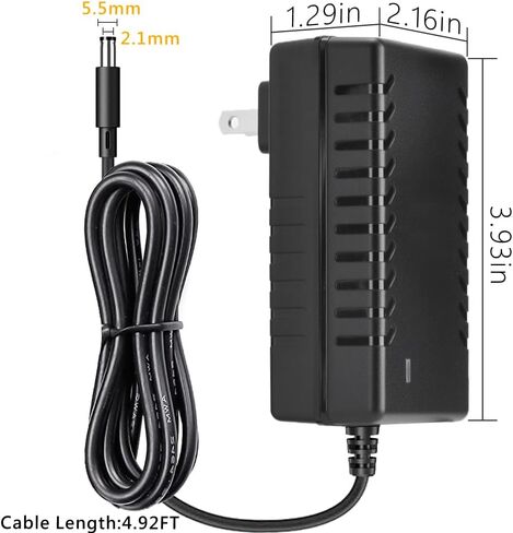 12V 5A Power Supply AC120V to DC12V Adapter, 12 Volt Transformer Converter 5 Amp 4A 3A with 5.5 x 2.5mm 2.1mm Plug for LED Strip Light CCTV Security Camera PC Monitor Router (1 Tip) in Kuwait