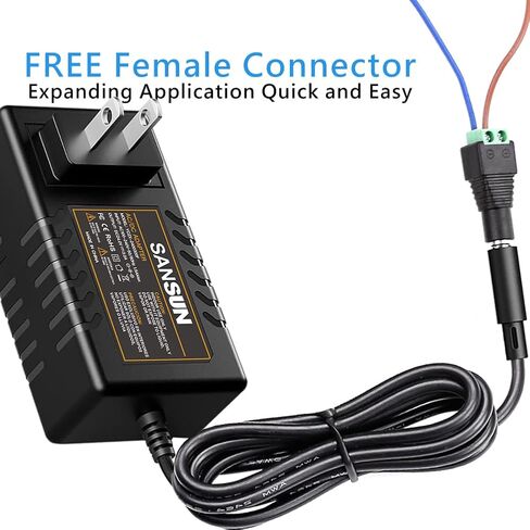 12V 5A Power Supply AC120V to DC12V Adapter, 12 Volt Transformer Converter 5 Amp 4A 3A with 5.5 x 2.5mm 2.1mm Plug for LED Strip Light CCTV Security Camera PC Monitor Router (1 Tip) in Kuwait