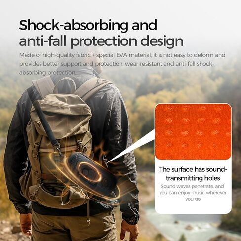 Flip 7 Portable Speaker Travel Case - Compatible with JBL Flip 7 - Protective Hard Shell Case with Shoulder Strap | Carabiner & Hand Strap - Waterproof Cover Carrying Bag for Bluetooth Speaker in Kuwait