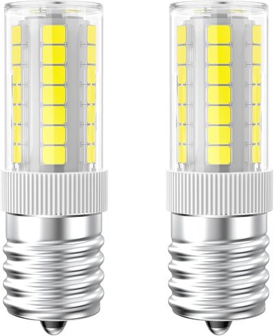 LED Microwave Light Bulbs Under Hood 40W Equivalent, E17 LED Bulb Dimmable for Range Hood, Refrigerator, 3W 360LM LED Appliance Light Bulb Over Stove, Daylight White 6000K, 2-Pack in Kuwait